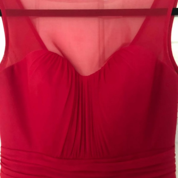 Women's David's Bridal Cherry Red Dress - Picture 5 of 8
